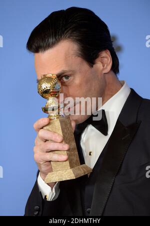 Jon Hamm nimmt am Presseraum der 73. Jährlichen Golden Globe Awards Teil, die am 10. Januar 2016 im Beverly Hilton Hotel in Beverly Hills, Kalifornien, stattfinden. Foto von Lionel Hahn/AbacaUsa.com Stockfoto