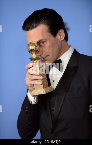 Jon Hamm nimmt am Presseraum der 73. Jährlichen Golden Globe Awards Teil, die am 10. Januar 2016 im Beverly Hilton Hotel in Beverly Hills, Kalifornien, stattfinden. Foto von Lionel Hahn/AbacaUsa.com Stockfoto