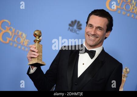 Jon Hamm nimmt am Presseraum der 73. Jährlichen Golden Globe Awards Teil, die am 10. Januar 2016 im Beverly Hilton Hotel in Beverly Hills, Kalifornien, stattfinden. Foto von Lionel Hahn/AbacaUsa.com Stockfoto