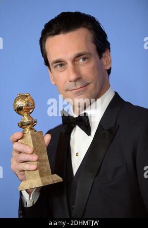 Jon Hamm nimmt am Presseraum der 73. Jährlichen Golden Globe Awards Teil, die am 10. Januar 2016 im Beverly Hilton Hotel in Beverly Hills, Kalifornien, stattfinden. Foto von Lionel Hahn/AbacaUsa.com Stockfoto