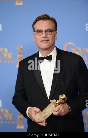 Aaron Sorkin nimmt am Presseraum der 73. Jährlichen Golden Globe Awards Teil, die am 10. Januar 2016 im Beverly Hilton Hotel in Beverly Hills, Los Angeles, CA, USA, abgehalten werden. Foto von Lionel Hahn/ABACAPRESS.COM Stockfoto