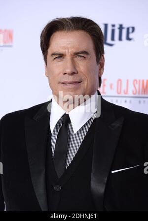 John Travolta nimmt an der Premiere von FX's 'American Crime Story - The People V. O.J. Simpson' im Westwood Village Theatre am 27. Januar 2016 in Los Angeles, CA, USA Teil. Foto von Lionel Hahn/ABACAPRESS.COM Stockfoto