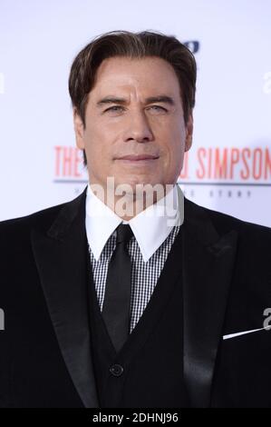 John Travolta nimmt an der Premiere von FX's 'American Crime Story - The People V. O.J. Simpson' im Westwood Village Theatre am 27. Januar 2016 in Los Angeles, CA, USA Teil. Foto von Lionel Hahn/ABACAPRESS.COM Stockfoto