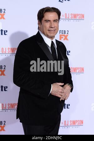 John Travolta nimmt an der Premiere von FX's 'American Crime Story - The People V. O.J. Simpson' im Westwood Village Theatre am 27. Januar 2016 in Los Angeles, CA, USA Teil. Foto von Lionel Hahn/ABACAPRESS.COM Stockfoto