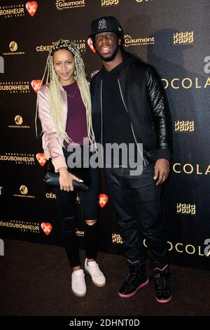Youssoupha et sa compagne assistent a l'avant-Premiere du Film 'Chocolat' avec l'Association Cekedubonheur au Gaumont Marignan a Paris, France, le 01 Februar 2016. Foto von Aurore Marechal/ABACAPRESS.COM Stockfoto