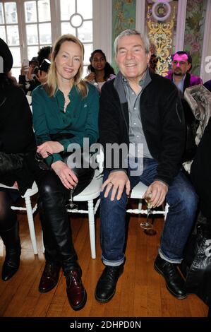 Gabrielle Lazure, Martin Lamotte assiste au defile Haute couture en faveur de l'Association Meghanora au Salon des miroirs a Paris, France le 20 fevrier 2016. Foto von Alban Wyters/ABACAPRESS.COM Stockfoto