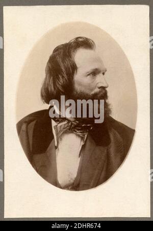 1860 Ca, USA : der amerikanische Maler SIDNEY WILLIAM MOUNT ( 1807 - 1868 ) . Fotograf unbekannt . - KUNST - ARTI VISIVE - ARTE - PORTRAIT - RITRATTO - GESCHICHTE - FOTO STORICHE - Krawattenbogen - cravatta - fiocco - DANDY - Bart - barba - Gilet --- Archivio GBB Stockfoto