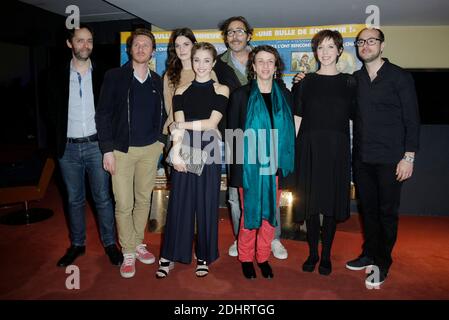 Regisseur Julien Rappeneau, Nicolas Bridet, Camille Rutherford, Alice Isaaz, Philippe Rebbot, Noemie Lvovsky, Sara Giraudeau und Kyan Khojandi bei der Premiere von „Rosalie Blum“ am 22. März 2016 im UGC Cine Cite Les Halles in Paris, Frankreich. Foto von Jerome Domine/ABACAPRESS.COM Stockfoto