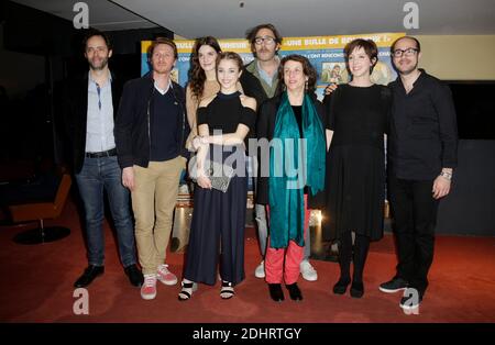 Regisseur Julien Rappeneau, Nicolas Bridet, Camille Rutherford, Alice Isaaz, Philippe Rebbot, Noemie Lvovsky, Sara Giraudeau und Kyan Khojandi bei der Premiere von „Rosalie Blum“ am 22. März 2016 im UGC Cine Cite Les Halles in Paris, Frankreich. Foto von Jerome Domine/ABACAPRESS.COM Stockfoto
