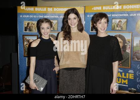 Alice Isaaz, Camille Rutherford und Sara Giraudeau bei der Premiere von Rosalie Blum am 22. März 2016 im UGC Cine Cite Les Halles in Paris, Frankreich. Foto von Jerome Domine/ABACAPRESS.COM Stockfoto