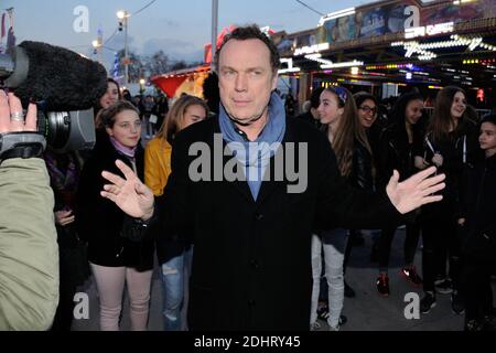 Julien Lepers bei der Eröffnung der jährlichen Foire du Trone Fun Messe 2016, in Paris, Frankreich am 25. März 2016. Foto von Alban Wyters/ABACAPRESS.COM Stockfoto