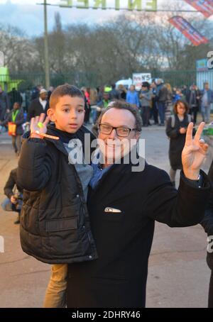 Julien Lepers bei der Eröffnung der jährlichen Foire du Trone Fun Messe 2016, in Paris, Frankreich am 25. März 2016. Foto von Francois Pauletto/ABACAPRESS.COM Stockfoto