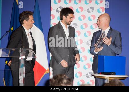 Aton Soumache et Dimitri Rassam reçoivent le French Cinema Award pour le succès à lÂ’international du Petit Prince , M. Jean-Paul Salomé, Président dÂ’UniFrance - LE QUAI D'ORSAY ET UNIFRANCE DEVOILENT LES CHIFFRES DU CINEMA FRANCAIS A L'INTERNATIONAL Photo by Nasser Berzane/ABACAPRESS.COM Stockfoto