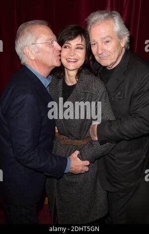 BERNARD MURAT, EVELYNE BOUIX, PIERRE ARDITI - CONFERENCE DE RENTREE DES THEATERS 2EME PARTIE DE LA SAISON 2015-2016 AU THEATER DE PARIS FOTO VON NASSER BERZANE/ABACAPRESS.COM Stockfoto