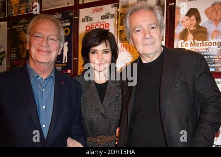 BERNARD MURAT, EVELYNE BOUIX, PIERRE ARDITI - CONFERENCE DE RENTREE DES THEATERS 2EME PARTIE DE LA SAISON 2015-2016 AU THEATER DE PARIS FOTO VON NASSER BERZANE/ABACAPRESS.COM Stockfoto