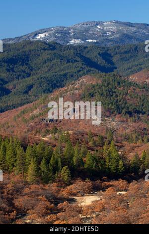 Blick vom Gipfel des Siskiyou Pass, Cascade Siskiyou National Monument, Oregon Stockfoto