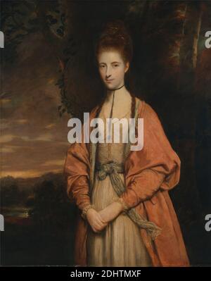 Anne Seymour Damer, Sir Joshua Reynolds RA, 1723–1792, British, 1773, Öl auf Leinwand, Stütze (PTG): 49 1/2 x 39 Zoll (125.7 x 99.1 cm), Künstler, Choker, dunkel, Landschaft, lange Haare, Oberbekleidung, Porträt, Roben, Bildhauer, Himmel, Frau Stockfoto