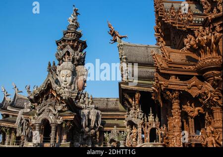 Pattaya Bezirk Chonburi Thailand Asien das Heiligtum der Wahrheit Stockfoto