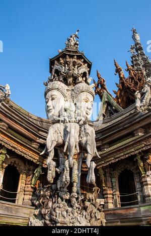 Pattaya Bezirk Chonburi Thailand Asien das Heiligtum der Wahrheit Stockfoto