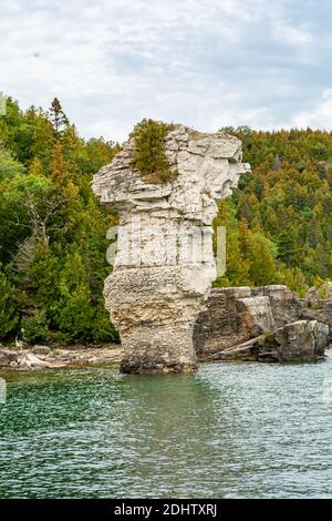 Flower Pot Island Fathon Five National Park Tobermory Ontario Kanada Im Herbst Stockfoto
