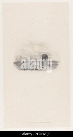 Tivoli, John Pye, 1782–1874, britisch, nach Joseph Mallord William Turner, 1775–1851, britisch, 1830, Radierung und Strichgravur auf mittelschwerem, leicht strukturiertem, cremefarbenen Wove-Papier, Bild: 3 1/8 x 3in. (7.9 x 7,6 cm Stockfoto