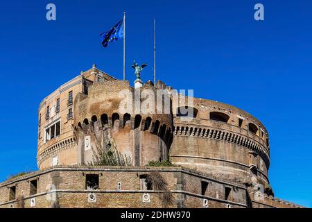 Engelsburg in Rom, Italienisch, Mausoleum, Kastellburg, Kaiser Hadrian sterben, Stockfoto