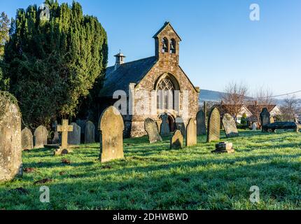 St. Faith Pfarrkirche in Llanfoist in der Nähe Abergavenny im Süden Wales Großbritannien Stockfoto