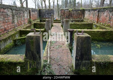 Harzgerode, ehemalige Kinder-Lungenheilstätte 1929-1931 von Godehard Schwethelm, 1998 geschlossen, Kläranlage Stockfoto