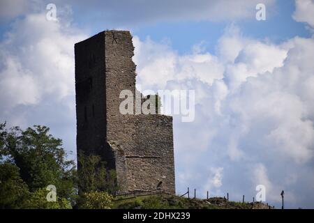 Turmruine in Klotten, Coraidelstein Stockfoto