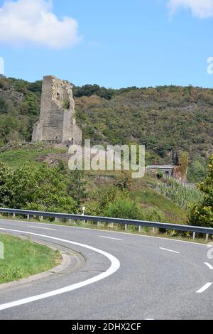 Turmruine in Klotten, Coraidelstein Stockfoto