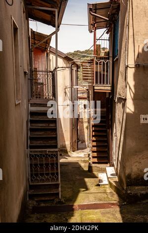 Italien Kalabrien - Gerocarne - das Dorf Stockfoto