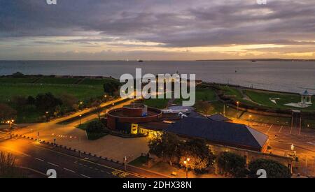 Southsea Castle bei Dämmerung Stockfoto