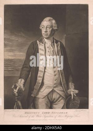 Molyneux Lord Shuldham, William Dickinson, 1746–1823, britisch, nach Nathaniel Dance RA, 1735–1811, britisch, 1780, Mezzotint, Blatt: 13 x 17 7/8in. (33 x 45,4 cm Stockfoto