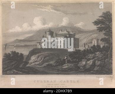 Culzean Castle, South East View, Ayrshire; Seite 84 (Volume One), William Radclyffe, 1780–1855, britisch, nach John Preston Neale, 1771/80–1847, britisch, 1830, Engraving Stockfoto