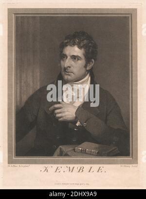 Kemble, William Sharp, 1749–1824, britisch, nach Sir Martin Archer Shee, 1769–1850, irisch, 1803, Gravur, Blatt: 9 x 12 Zoll (22.9 x 30,5 cm Stockfoto