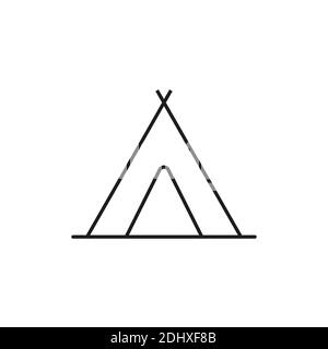 Wigwan Icon Element von Camping Icon für mobile Konzept und Web-Apps. Thin Line Wigwan Icon kann für Web und Mobile verwendet werden. Premium-Symbol auf weißem Hintergrund Stock Vektor