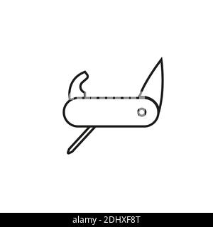 Swiss Knife Icon Element von Camping Icon für mobiles Konzept und Web-Apps. Thin Line schweizer Messer Icon kann für Web und mobile verwendet werden. Premium-Symbol auf w Stock Vektor