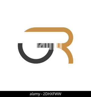 Initial gr Brief Logo mit kreativen modernen Business Typografie Vektor-Vorlage. Kreative abstrakte Brief rg Logo-Design. Stock Vektor