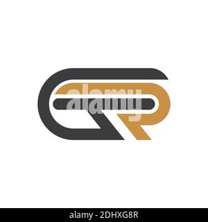 Initial gr Brief Logo mit kreativen modernen Business Typografie Vektor-Vorlage. Kreative abstrakte Brief rg Logo-Design. Stock Vektor