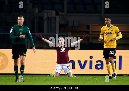 Turin, Italien. Dezember 2020. TURIN, ITALIEN - 12. Dezember 2020: Andrea Belotti vom FC Turin reagiert während des Fußballspiels Serie A zwischen dem FC Turin und Udinese Calcio. (Foto von Nicolò Campo/Sipa USA) Quelle: SIPA USA/Alamy Live News Stockfoto