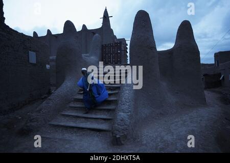 Große Moschee, Djenne, Mopti-Region, Mali, Westafrika. Stockfoto