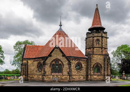 Kapelle auf dem Knutsford Friedhof Stockfoto