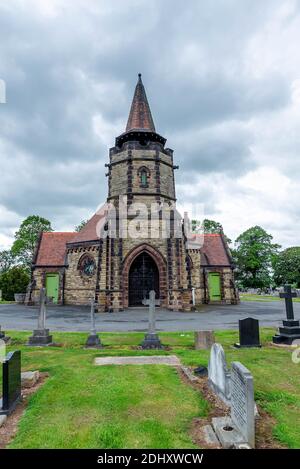 Kapelle auf dem Knutsford Friedhof Stockfoto