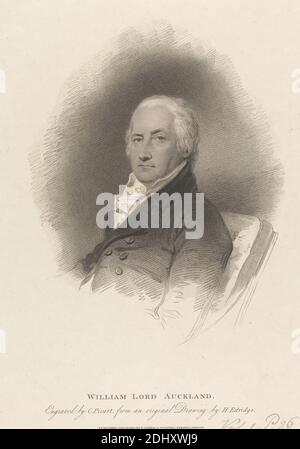 William Eden, 1. Baron Auckland, Charles Picart, c.1780–1837, britisch, nach Henry Edridge, 1769–1821, britisch, 1810, Stippelstich auf mäßig dickem, leicht strukturiertem, cremefarbenen, gewobenem Papier, Blatt: 12 1/8 × 8 11/16 Zoll (30.8 × 22.1 cm Stockfoto