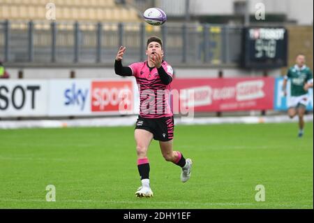 Parma, Italien. Dezember 2020. Parma, Italien, Lanfranchi Stadion, 12. Dezember 2020, Antonio Rizzi (Zebre) während Zebre Rugby vs Bayonne - Rugby Challenge Cup Credit: Alessio Tarpini/LPS/ZUMA Wire/Alamy Live News Stockfoto