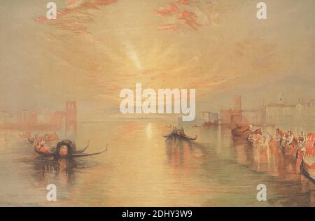 Die Annäherung an Venedig, unbekannter Künstler, nach Joseph Mallord William Turner, 1775–1851, Brite, 1855, Chromolithographie Stockfoto