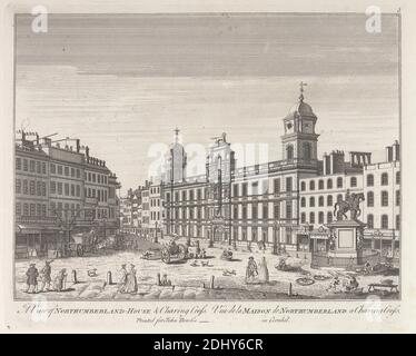 A View of Northumberland House and Charing Cross, unbekannter Künstler, achtzehnten Jahrhundert-neunzehnten Jahrhundert, nach unbekannten Künstler, undated, Gravur, Blatt: 9 3/16 x 11 1/4in. (23.3 x 28,6 cm Stockfoto