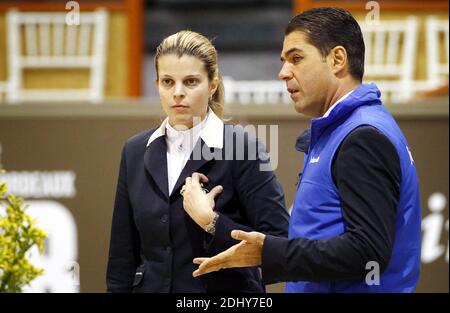 File photo : Athina Onassis de Miranda und Alvaro de Miranda besuchen die Jumping International von Bordeaux, Frankreich am 4. Februar 2012. Athina Onassis und Alvaro de Miranda Neto spalteten sich nach 11-jähriger Ehe, es wurde berichtet. Foto von Patrick Bernard/ABACAPRESS.COM Stockfoto