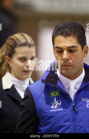 File photo : Athina Onassis de Miranda und Alvaro de Miranda besuchen die Jumping International von Bordeaux, Frankreich am 4. Februar 2012. Athina Onassis und Alvaro de Miranda Neto spalteten sich nach 11-jähriger Ehe, es wurde berichtet. Foto von Patrick Bernard/ABACAPRESS.COM Stockfoto