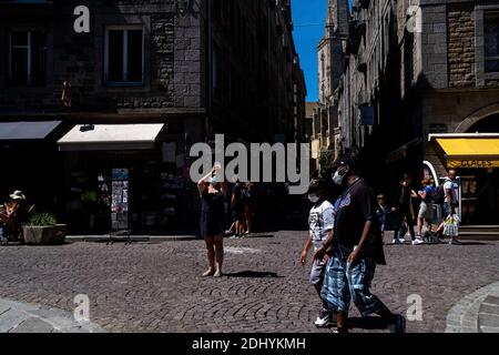 In der Bretagne, Tourismus als eine Krise von Covid-19. Saint-Malo die 2020-07-29. En Bretagne, le tourisme en tant de crise du Covid-19. Saint-Malo le 2020-07- Stockfoto